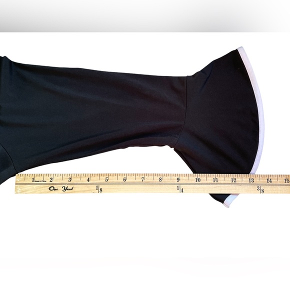 MICHAEL MICHAEL KORS Black/White Flutter Sleeve Flutter Hem Dress Extra Large - Picture 13 of 16